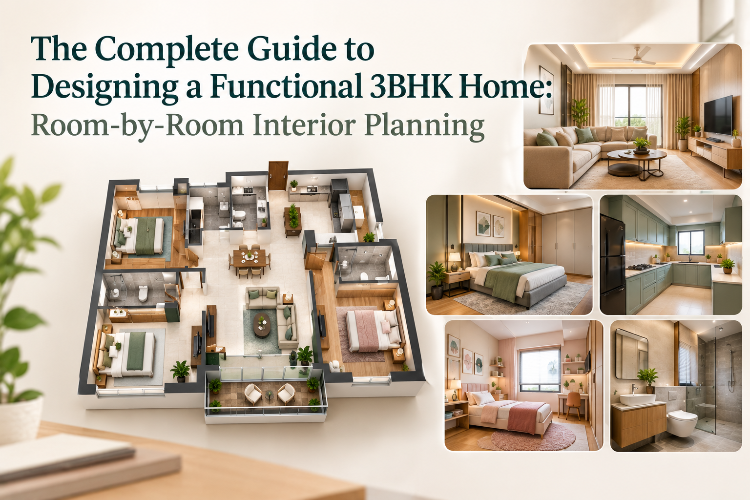 The Complete Guide to Designing a Functional 3BHK Home: Room-by-Room Interior Planning